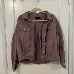 Forever 21 Purple Denim Jacket Size Medium